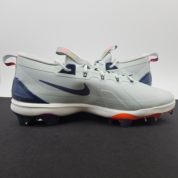 Nike Force Trout 9 Elite Baseball Cleats Men\'s US 16 Gray Blue Orange HF1116-001 main image 7